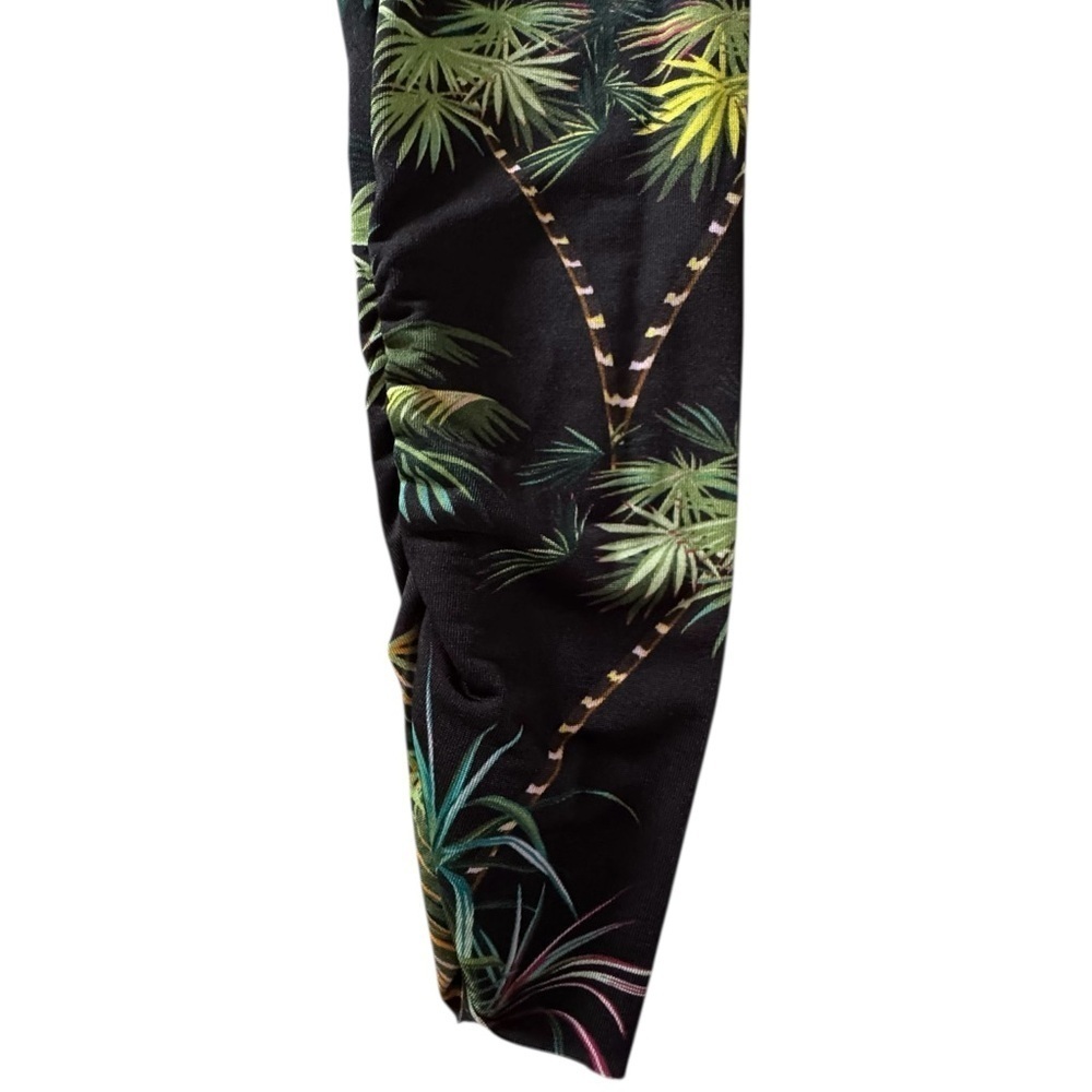 LE SUPERBE Long Sleeve Mini Baller Dress Jersey Palm Tree Print M NWT
